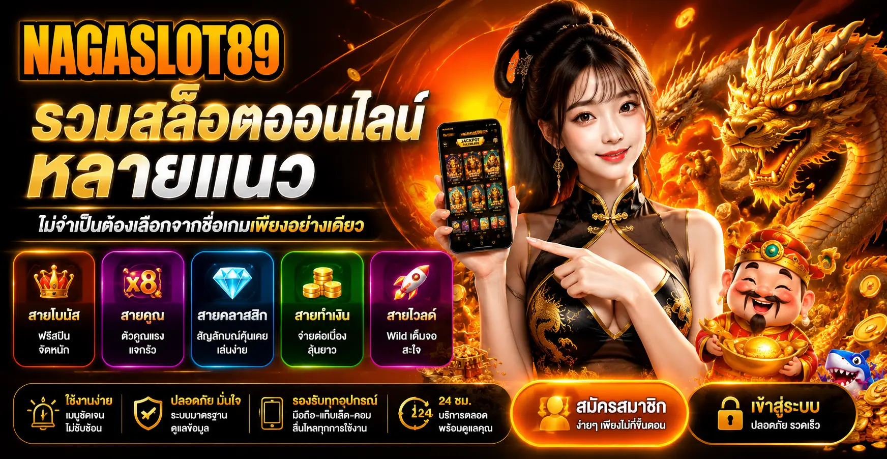 รวมสล็อตออนไลน์หลายแนว ไม่จำเป็นต้องเลือกจากชื่อเกมเพียงอย่างเดียว