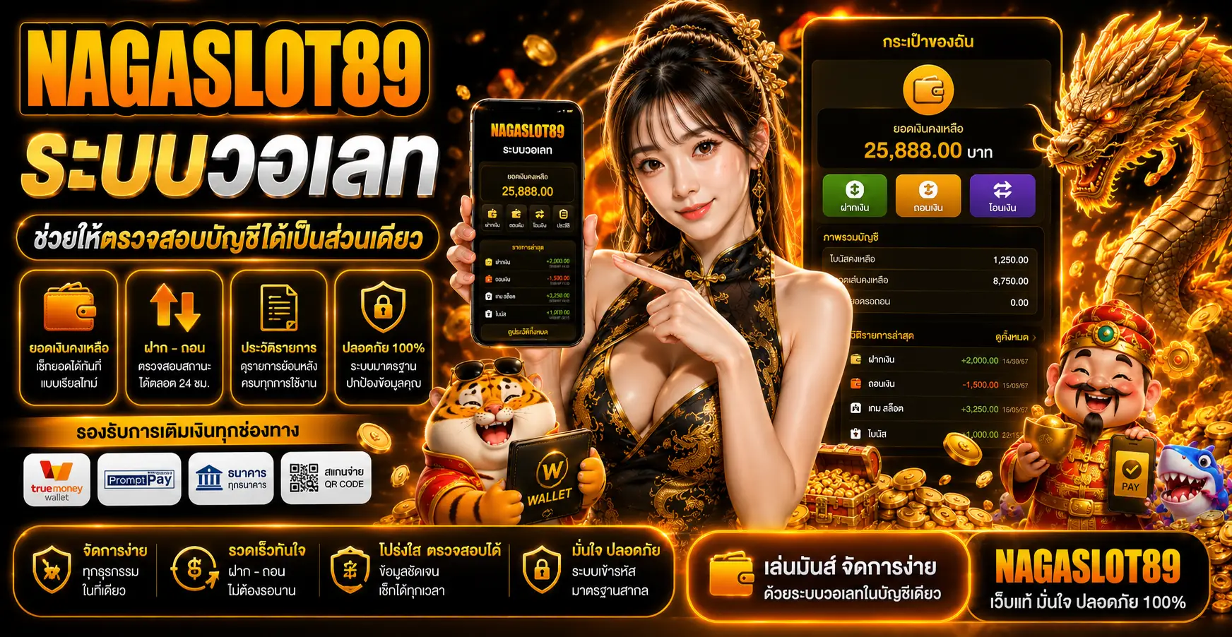 ระบบวอเลทช่วยให้ตรวจสอบบัญชีได้เป็นส่วนเดียว